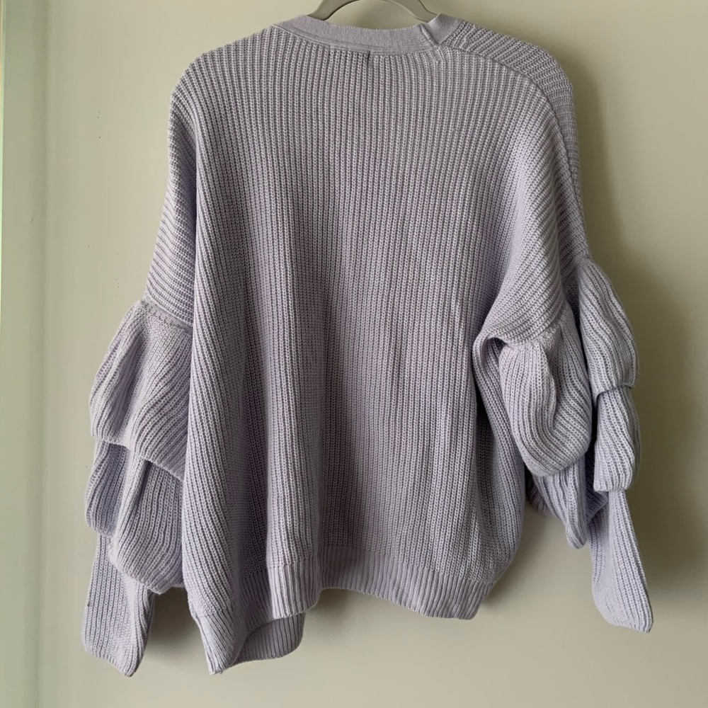 Topshop Layered Ruffle Sleeve Cardigan - Picture 7 of 7